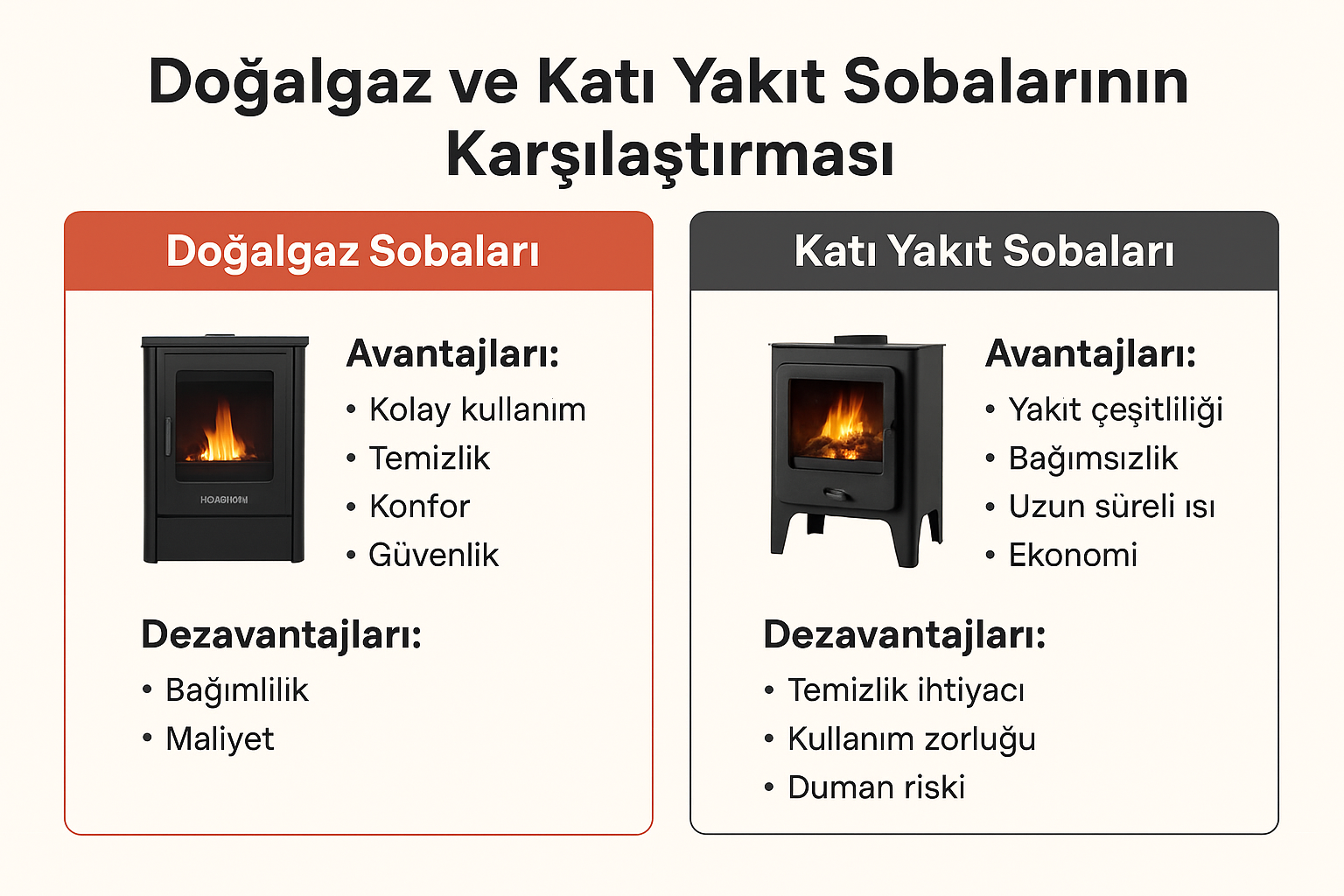 Doğalgaz ve Katı Yakıt Sobalarının Karşılaştırması